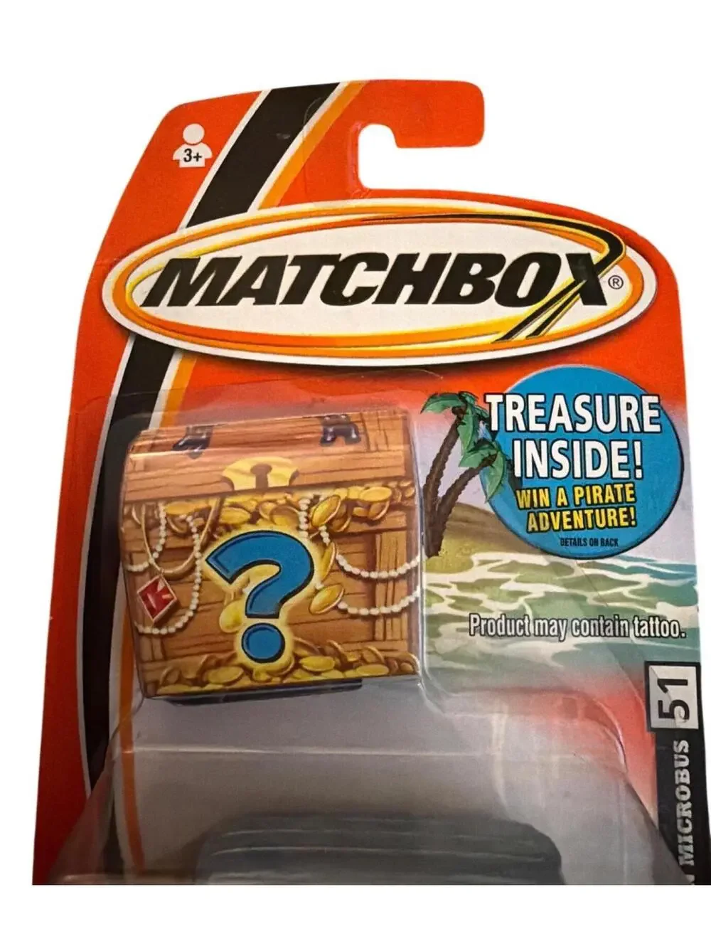 Matchbox Treasure Hunt Volkswagen Crew Microbus Die-Cast Toy Car 51 Blue Collect